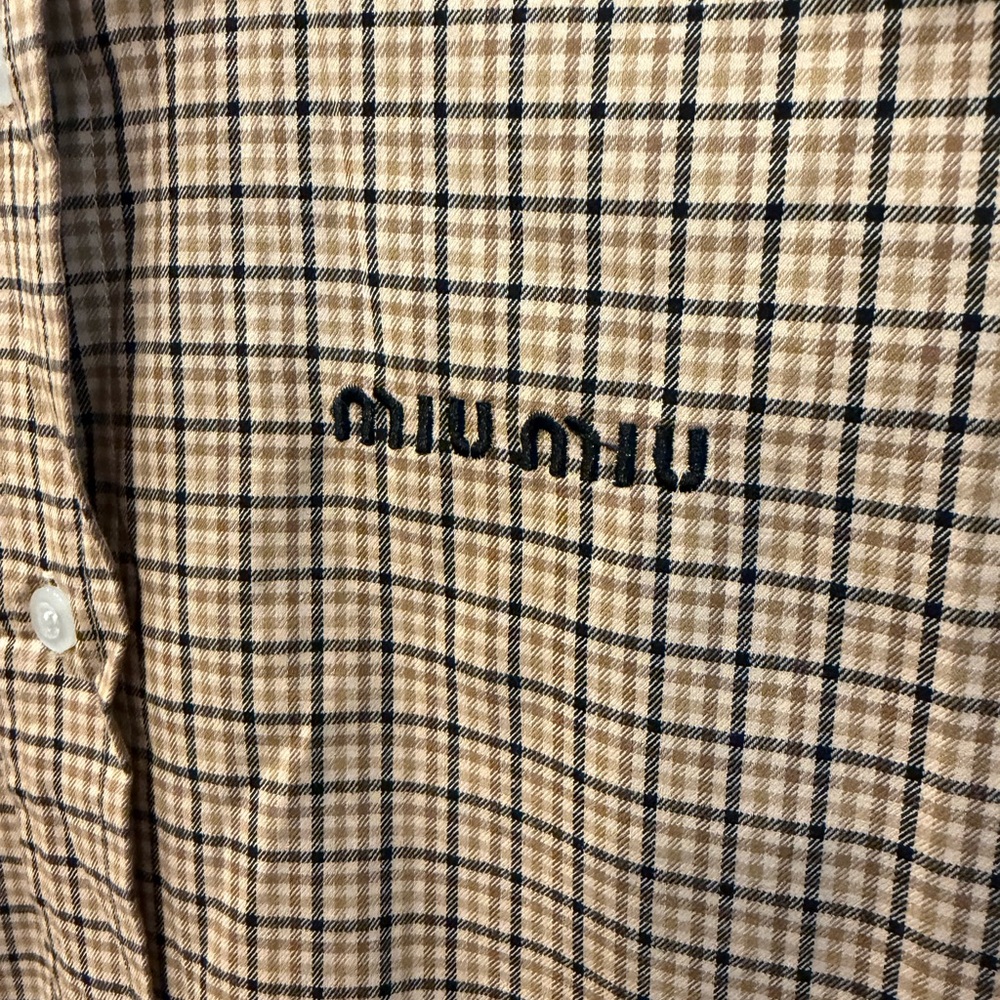 Miu Miu Plaid Dress in Brown and Black - Picture 4 of 6